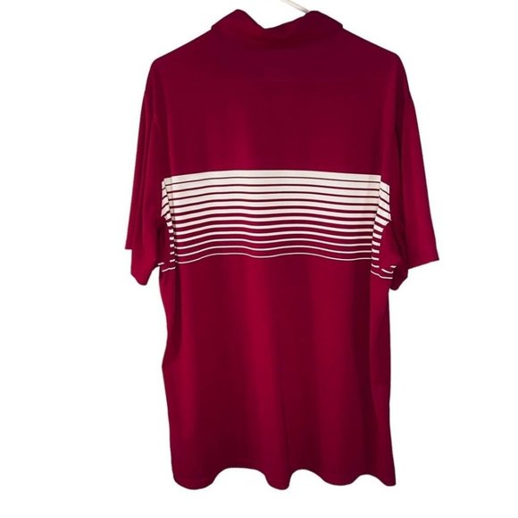 Nike Golf Men's Size XXL Standard Fit Dri-Fit Pink White Polo Short Sleeve Shirt - Picture 2 of 5